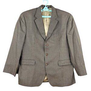 Ralph Ralph Lauren Men's 100% Wool 3 Button Brown Blazer Sport Coat‎ Jacket 46R